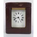 FRENCH BRASS CASED CARRIAGE CLOCK