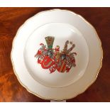 PAIR OF MEISSEN ARMORIAL PLATES