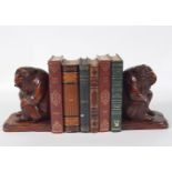 PAIR OF CARVED WOOD BOOKENDS