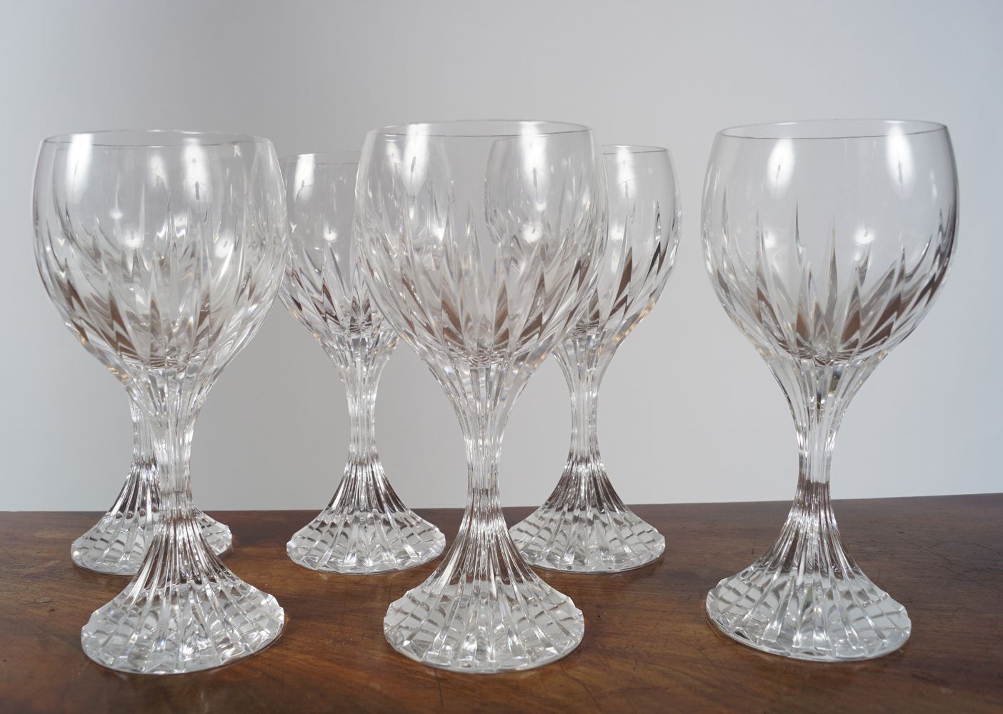 SET OF 6 BACCARAT WINE GLASSES