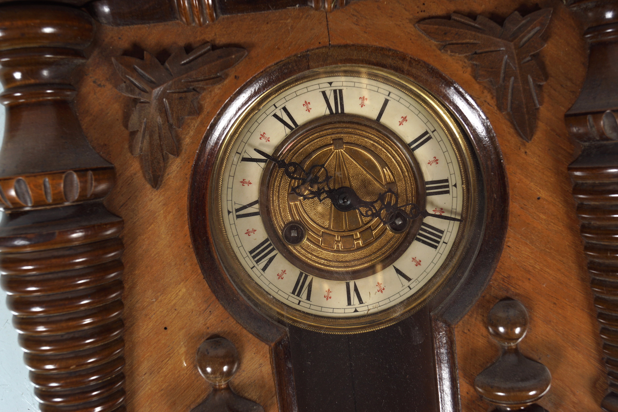 19TH-CENTURY WALNUT CASED WALL CLOCK - Image 2 of 5