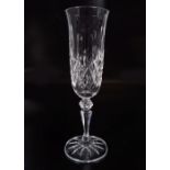8 GALWAY CRYSTAL CHAMPAGNE FLUTES