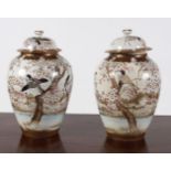 PAIR OF 19TH-CENTURY JAPANESE URNS AND COVERS