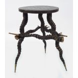 19TH-CENTURY HORN ANTLER STOOL