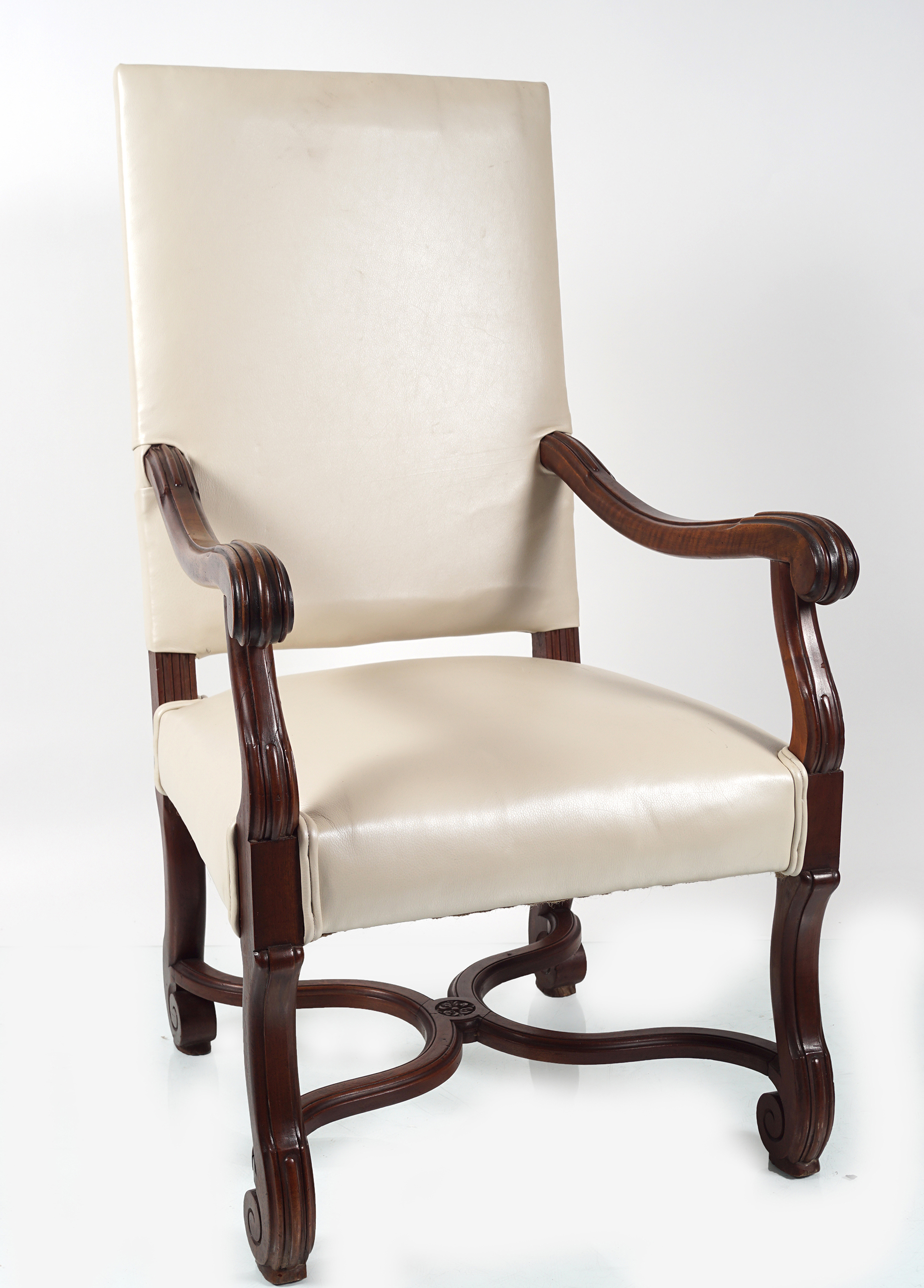 19TH-CENTURY WALNUT ARMCHAIR