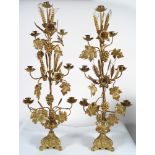 PAIR OF 19TH-CENTURY GILT METAL CANDELABRAS