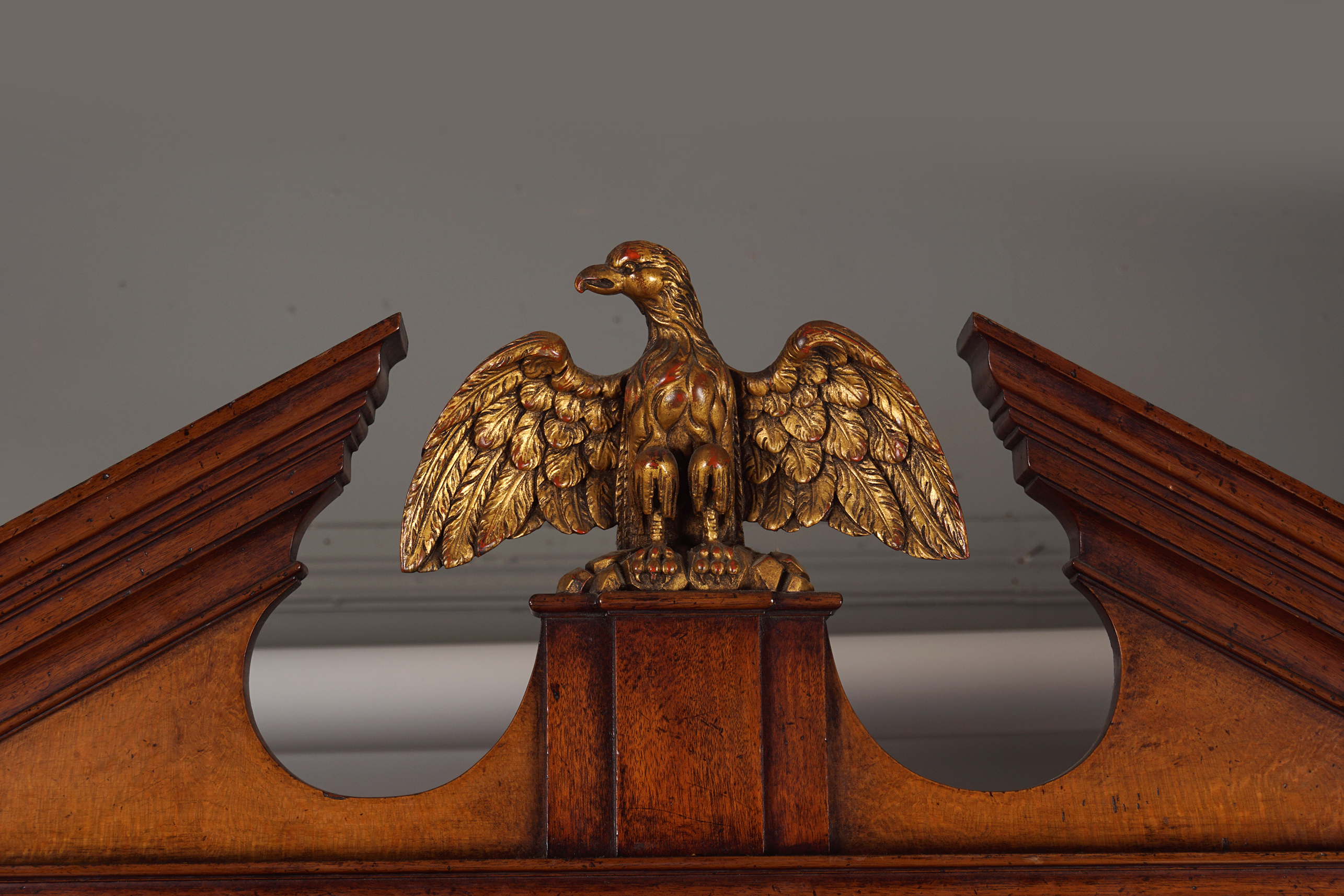 19TH-CENTURY MAHOGANY & WALNUT BREAKFRONT BOOKCASE - Image 3 of 3