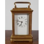 MINIATURE BRASS CARRIAGE CLOCK