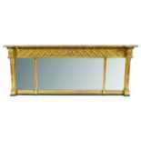 REGENCY PERIOD GILT FRAMED OVER-MANTLE MIRROR