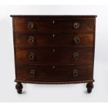 REGENCY MAHOGANY BOW FRONT CHEST