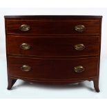 19TH-CENTURY MAHOGANY AND INLAID BOW FRONT CHEST