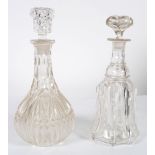 PAIR OF GEORGIAN CRYSTAL DECANTERS