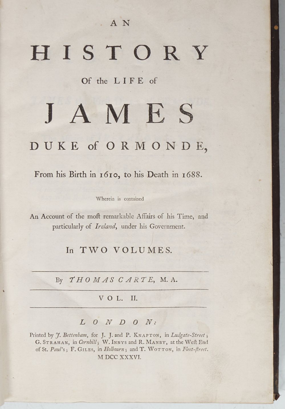 BOOK: AN HISTORY OF THE LIFE OF JAMES