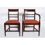 SET OF 8 GEORGE III MAHOGANY DINING CHAIRS