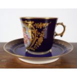19TH-CENTURY SEVRES CUP AND SAUCER