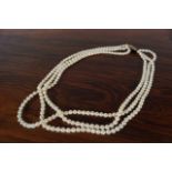 3 STRAND CULTURED PEARL NECKLACE