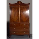 GEORGE III MAHOGANY AND INLAID BLANKET CHEST