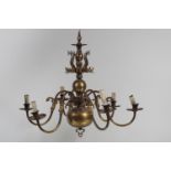 LARGE BRASS CHANDELIER