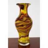 ART GLASS POLYCHROME VASE