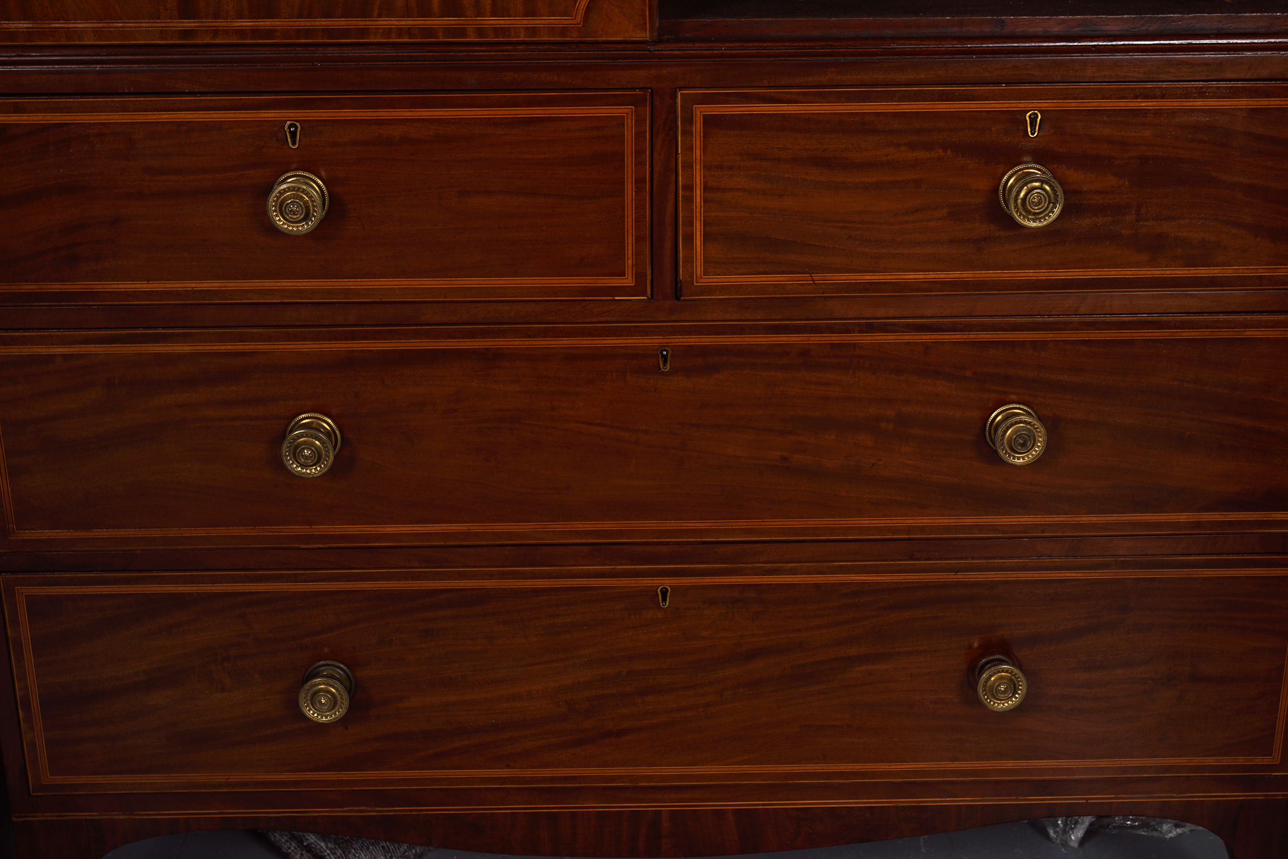 GEORGE III MAHOGANY AND INLAID BLANKET CHEST - Image 4 of 4