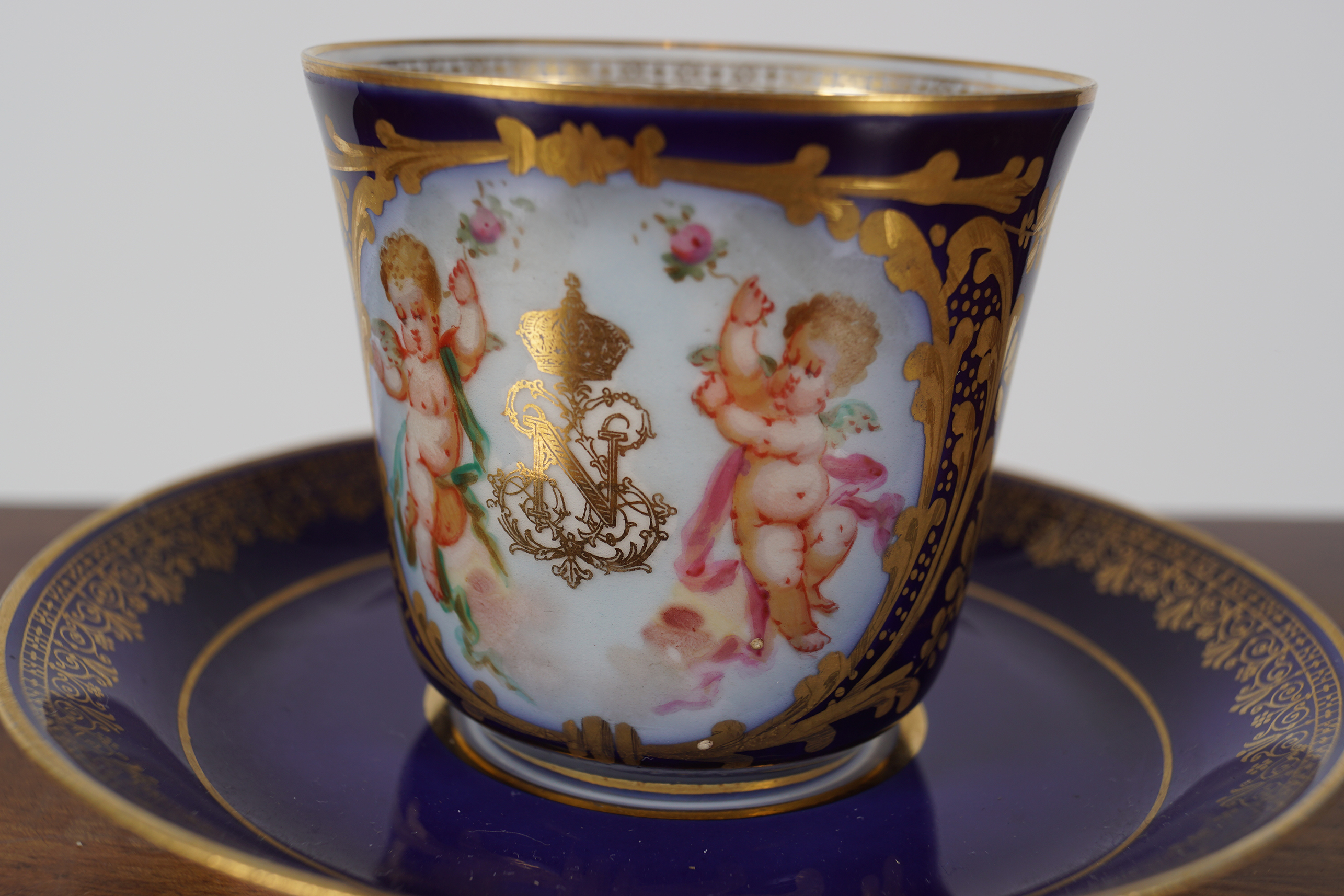 19TH-CENTURY SEVRES CUP AND SAUCER - Image 2 of 5