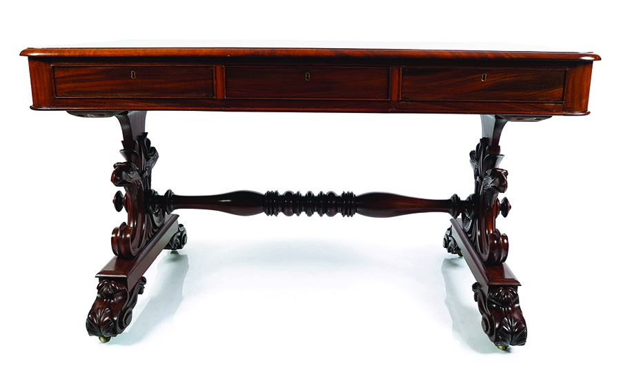 WILLIAM IV PERIOD MAHOGANY LIBRARY TABLE - Image 2 of 3