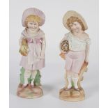 PAIR OF BISQUE FIGURES