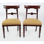 SET OF EIGHT WILLIAM IV MAHOGANY DINING CHAIRS