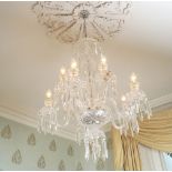 LARGE WATERFORD CRYSTAL CHANDELIER