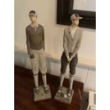 PAIR OF CERAMIC GOLF FIGURES