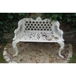 ORNATE CAST IRON GARDEN BENCH