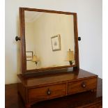 GEORGE III MAHOGANY CRUTCH MIRROR