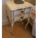 PAIR OF PAINTED LOUIS XV STYLE BEDSIDE PEDESTALS