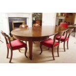 EDWARDIAN MAHOGANY TELESCOPIC DINING TABLE