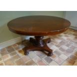 WILLIAM IV MAHOGANY CENTRE TABLE