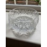 CRYSTAL CUT GLASS FRUIT BOWL