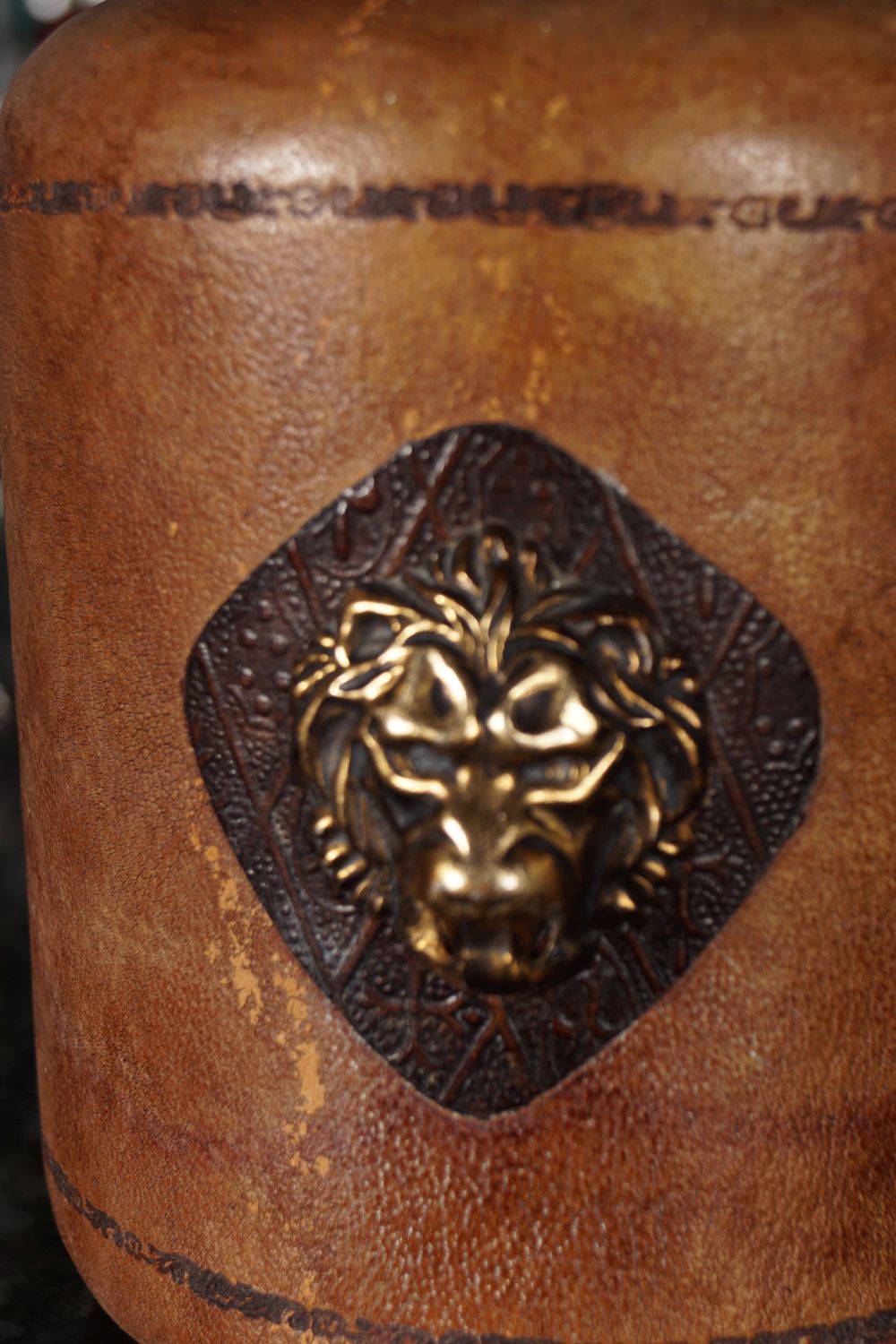 ITALIAN LEATHER-BOUND DECANTER - Image 2 of 2