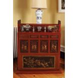 19TH-CENTURY CHINESE LACQUERED WEDDING CABINET