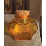 AMBER GLASS SCENT BOTTLE