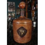 ITALIAN LEATHER-BOUND DECANTER