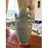 LARGE CHINESE QING JADE VASE