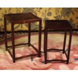 2 CHINESE GRADUATED HARDWOOD STANDS