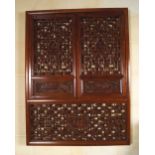 CHINESE QING CARVED WOOD WINDOW SCREEN