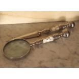 MOTHER O'PEARL HANDLED MAGNIFYING GLASS