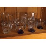 LOT OF WINE AND DRINKING GLASSES