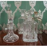 5 ASSORTED CRYSTAL DECANTERS