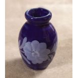 PAINTED GLAZED CERAMIC VASE