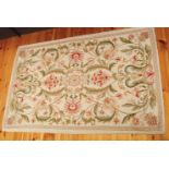 INDIAN SILK CREWEL WORK RUG