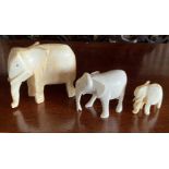 GROUP OF 3 IVORY CARVINGS