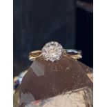 18CT YELLOW GOLD DIAMOND SOLITAIRE RING